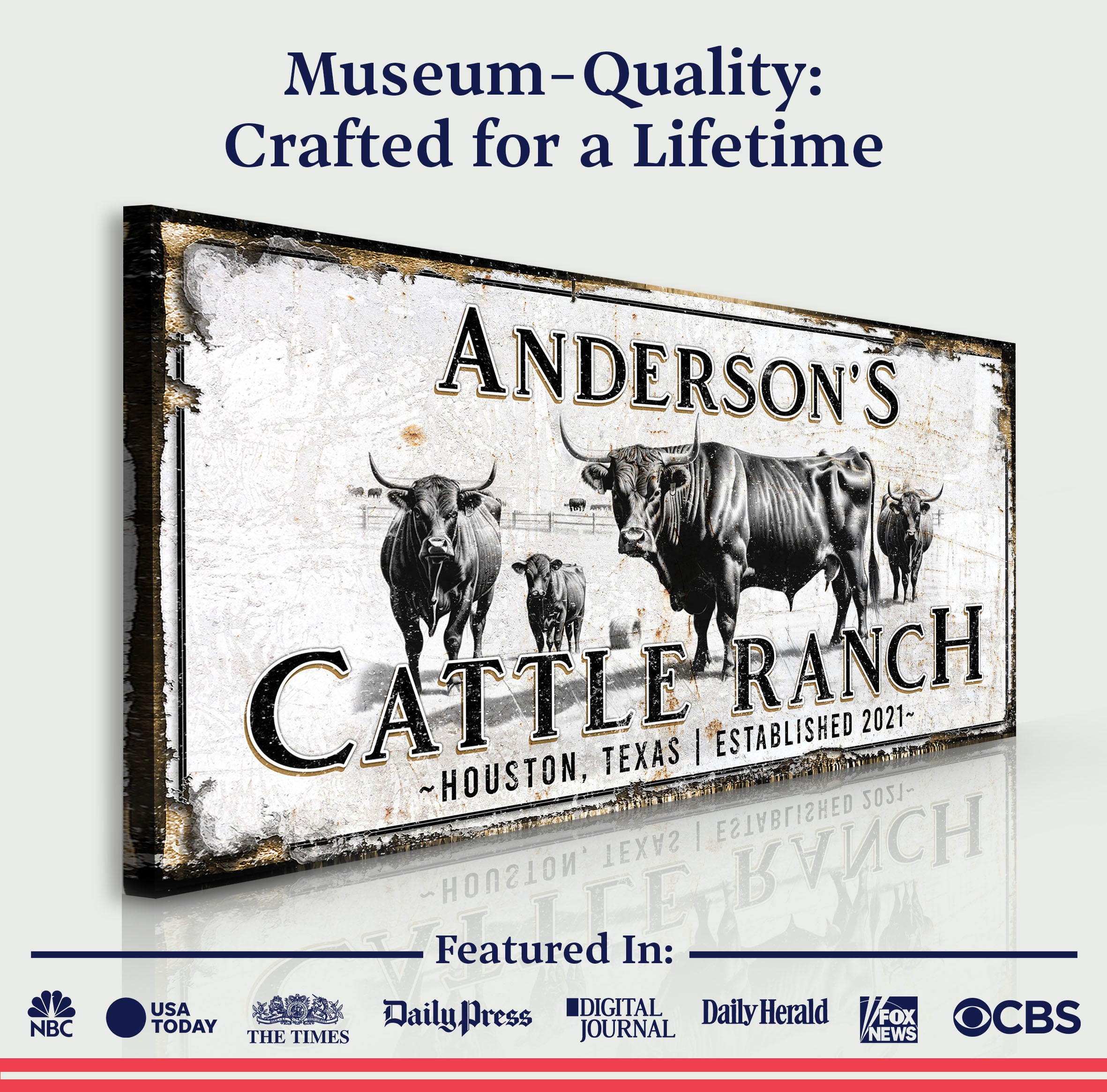 Personalized Cattle Sign