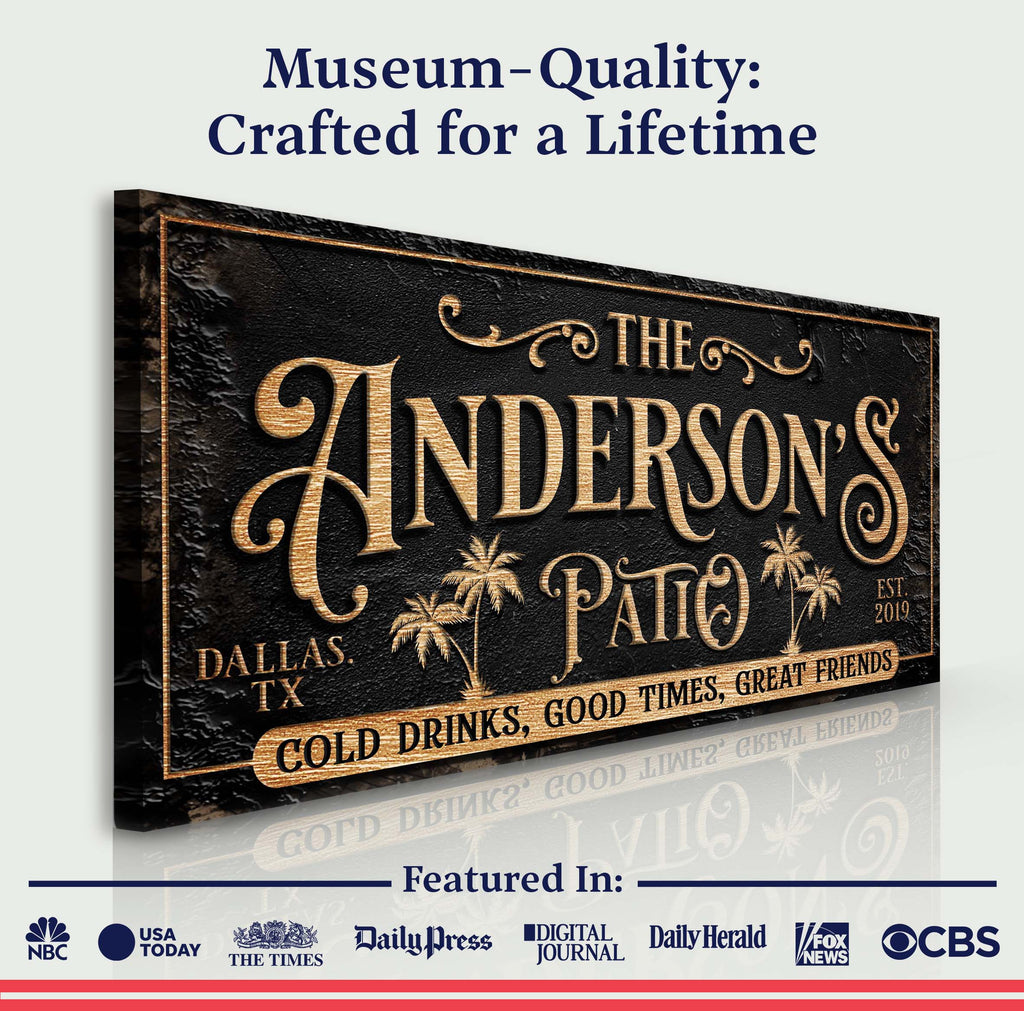 Personalized Patio Sign
