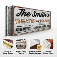 Family Theater and Lounge IV Sign