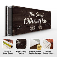 19th Hole Golf Personalized Sign II