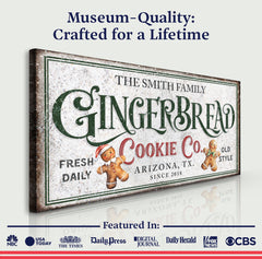 Family Gingerbread Bakery Christmas Sign II