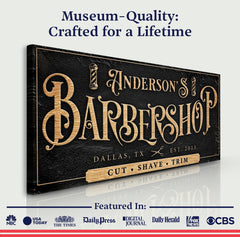 Personalized Barbershop Sign