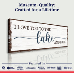 Love You To The Lake And Back Sign III