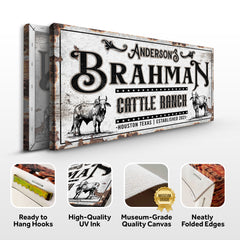 Personalized Brahman Cattle Sign