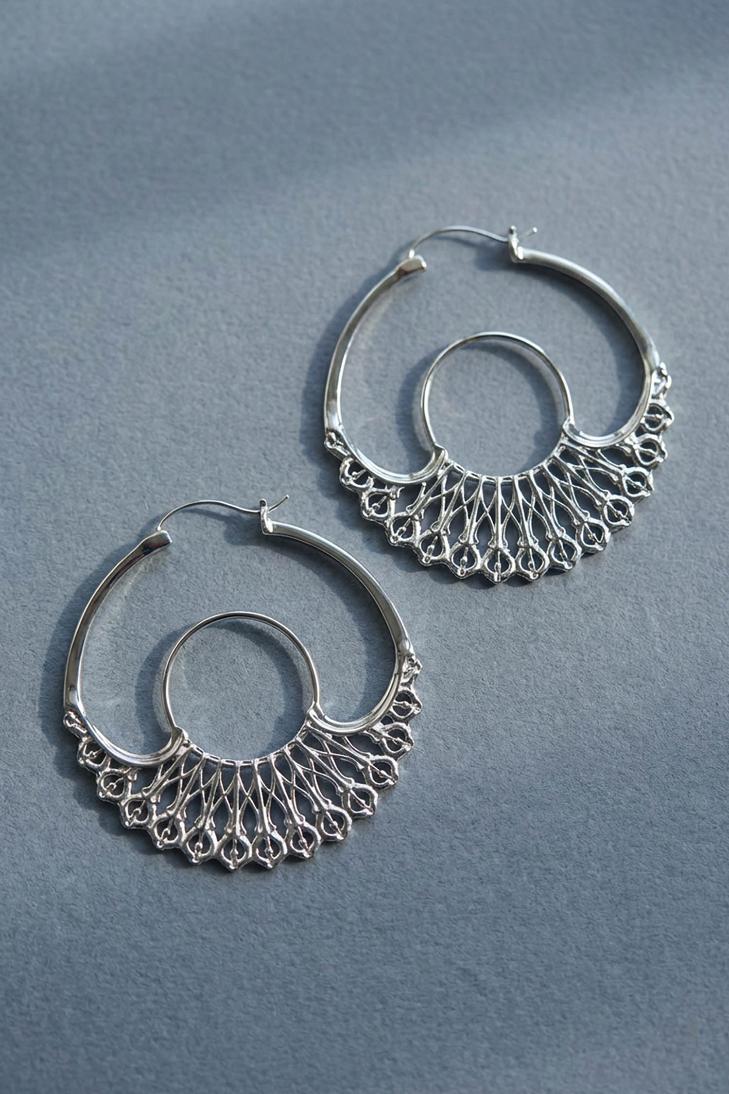 Iris Hoops Silver Large