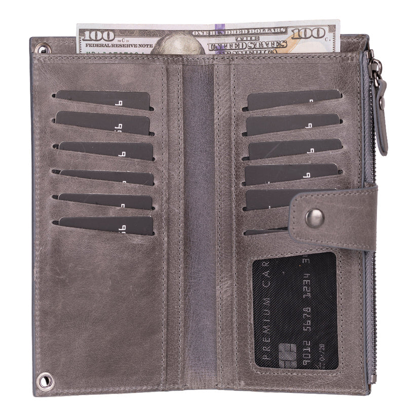 Kaycee Leather Women's Cell Phone Wallet with Strap