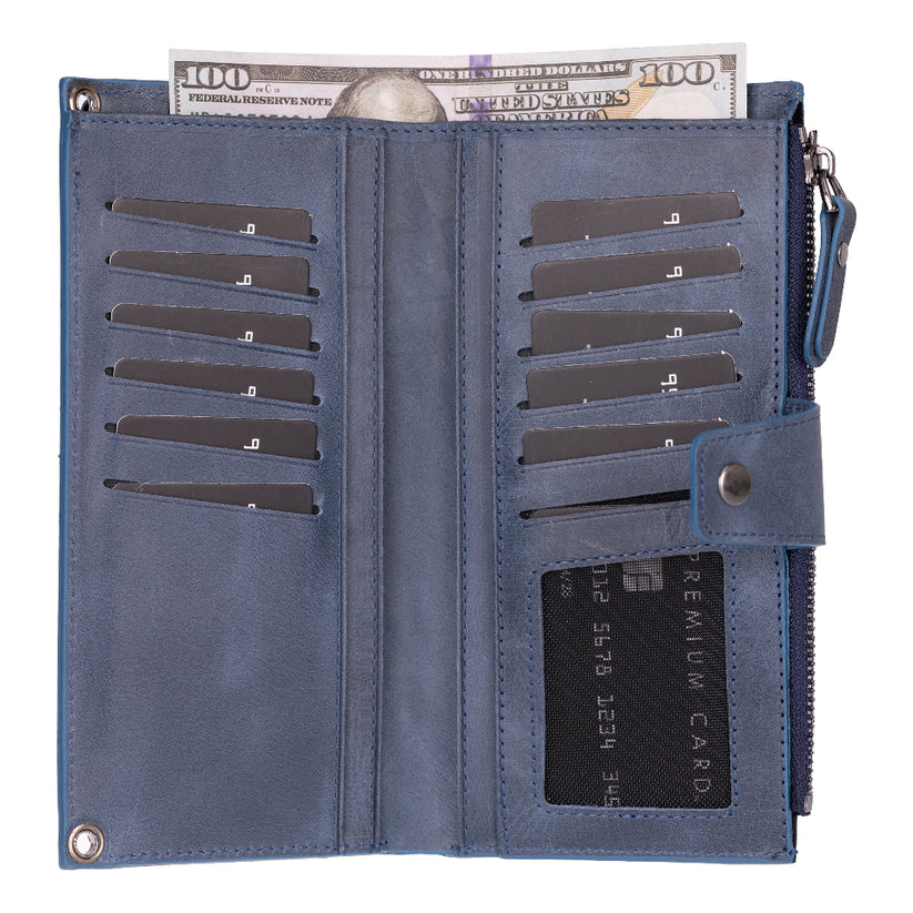 Kaycee Leather Women's Cell Phone Wallet with Strap