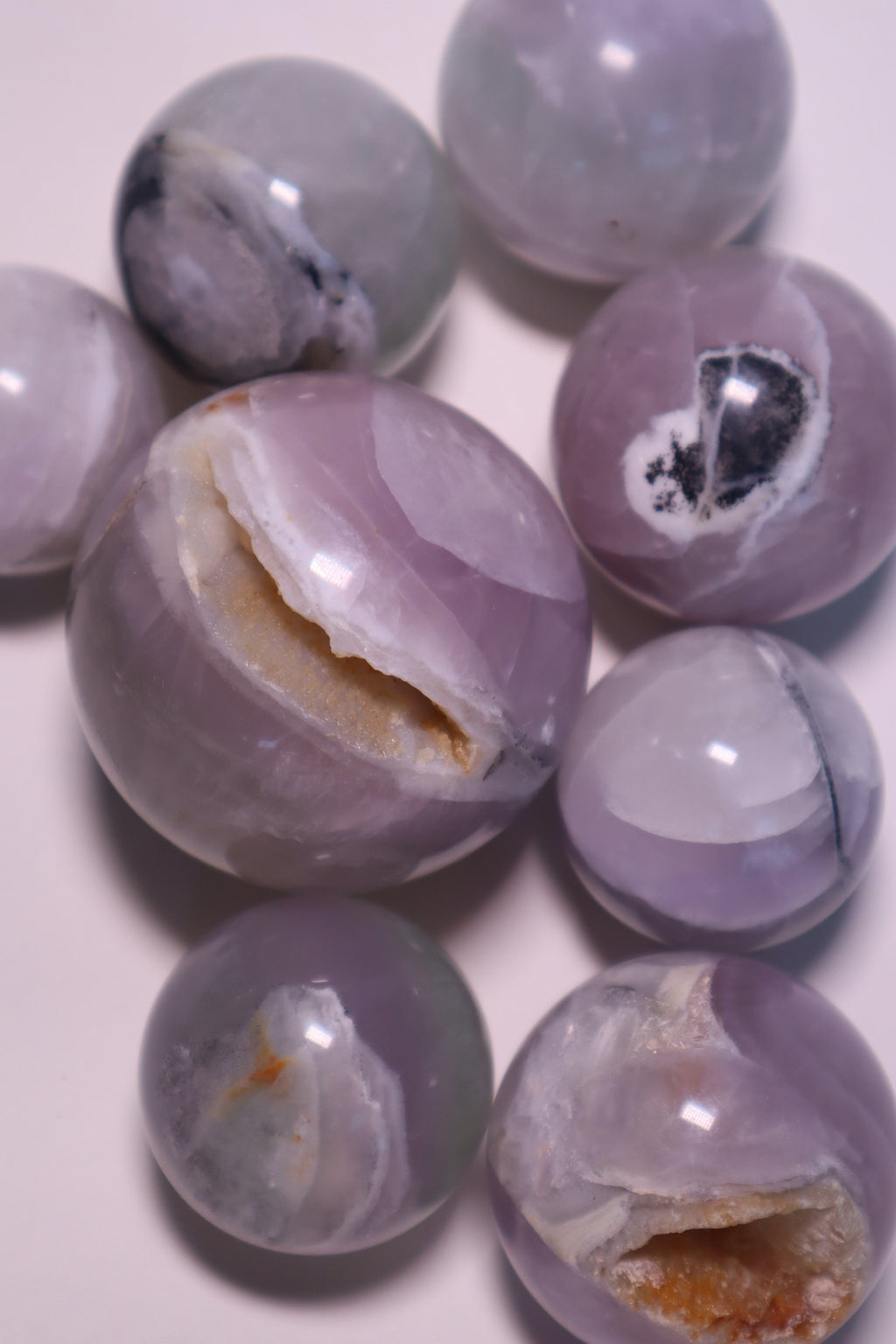 lavender fluorite crystal sphere