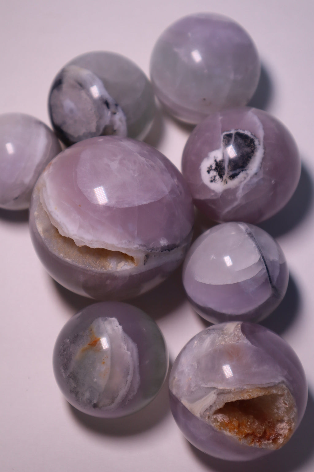 lavender fluorite crystal sphere