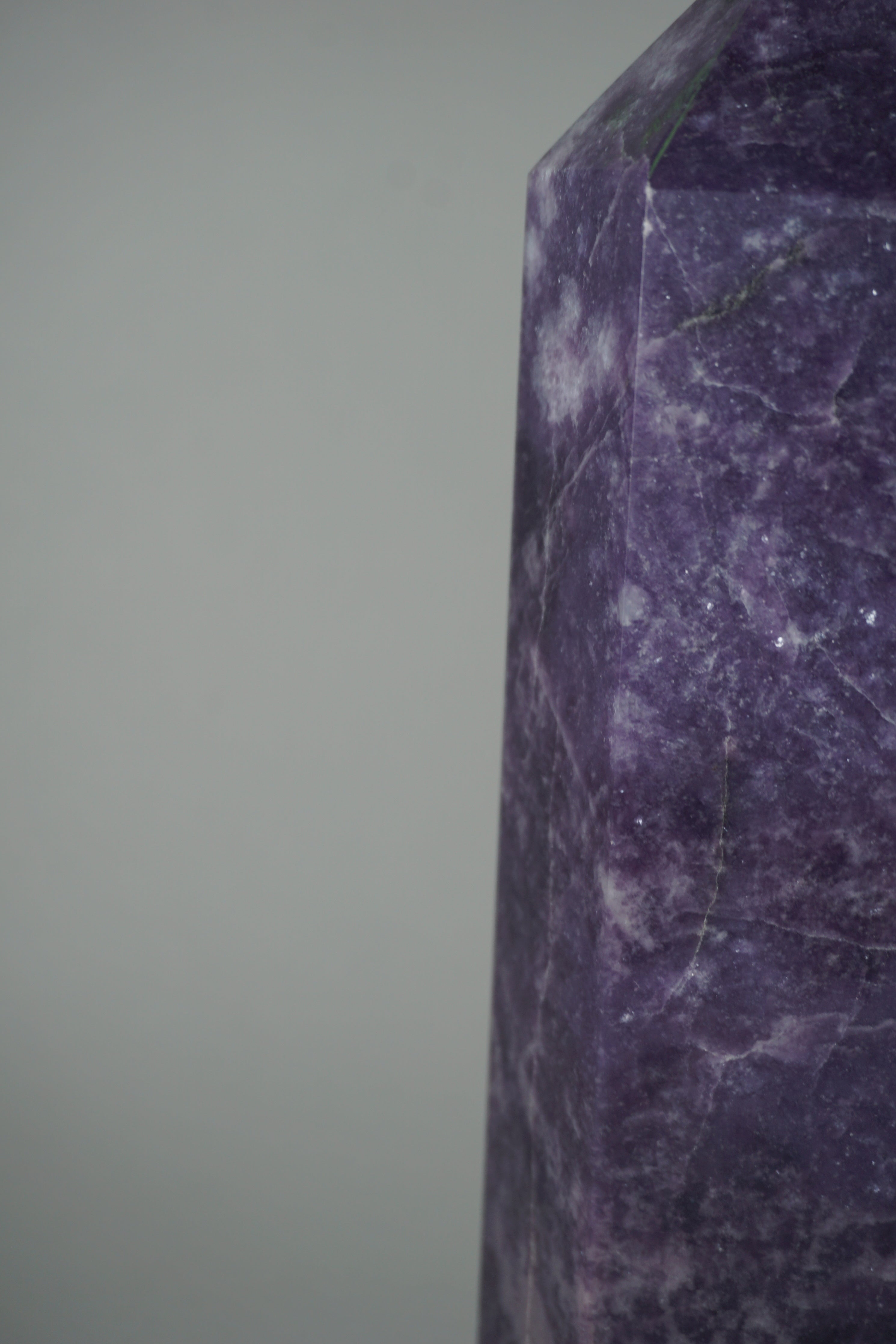 lepidolite crystal tower - a