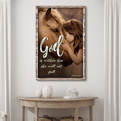 God Is Within Her She Will Not Fall Psalm 46:5 Faith Sign IV