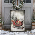 Vintage Christmas Sleigh Sled Wall Art VI