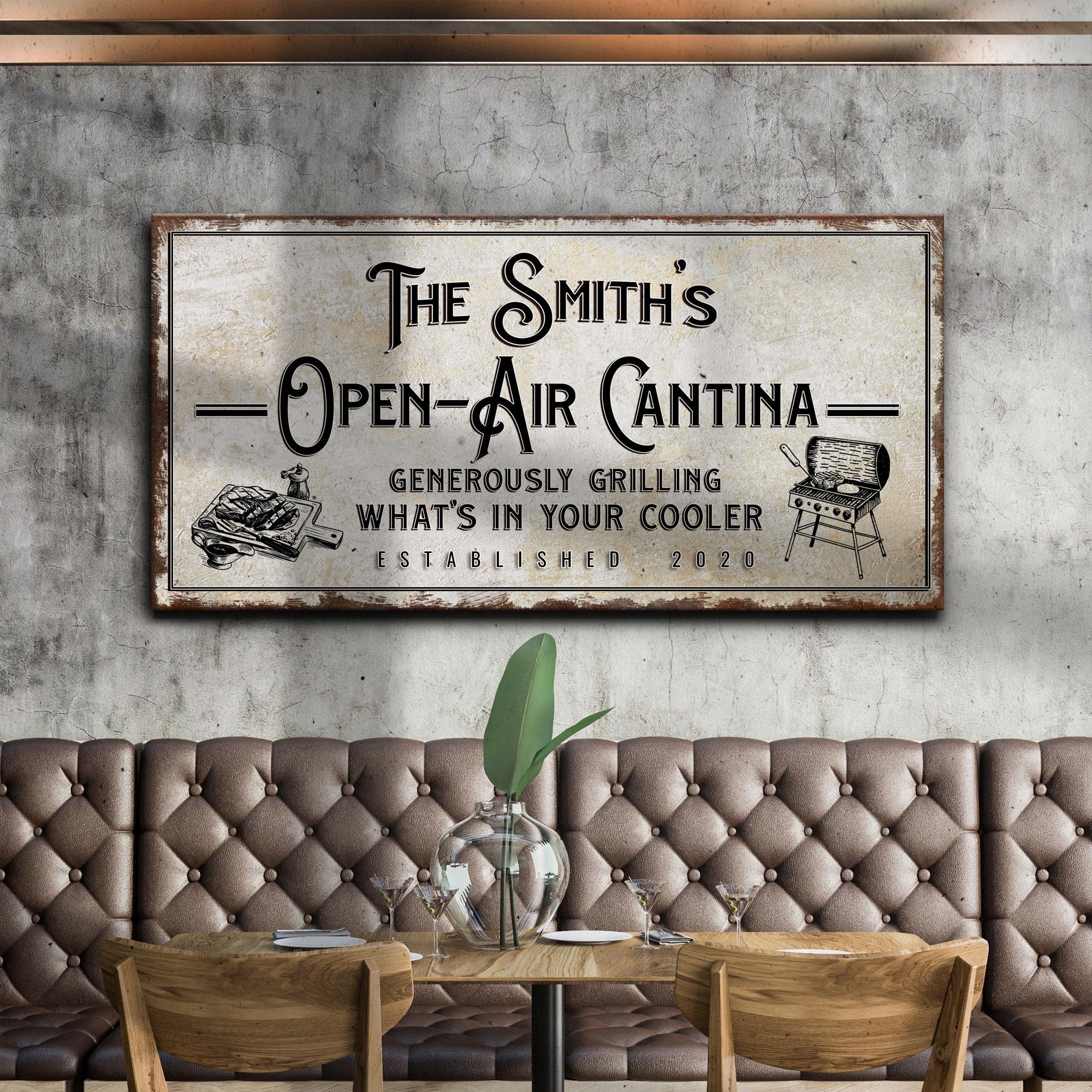 Family Open Air Cantina Sign