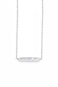 Maris Pearl Bar Necklace Sterling Silver