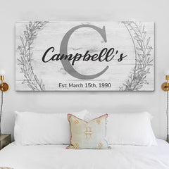Family Name Sign -  Monogram Sign