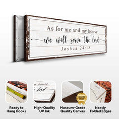 Joshua 24:15 - We Will Serve The Lord Vintage Sign VII