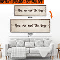 Upgrade Your 16x48 Inches 'You Me and the Boys' (Style 2) Canvas To 20x60 Inches