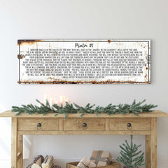 Psalm 91 - He Is My Refuge Sign