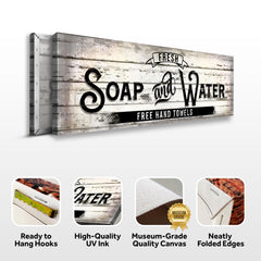 Fresh Soap And Water Family Bathroom Sign