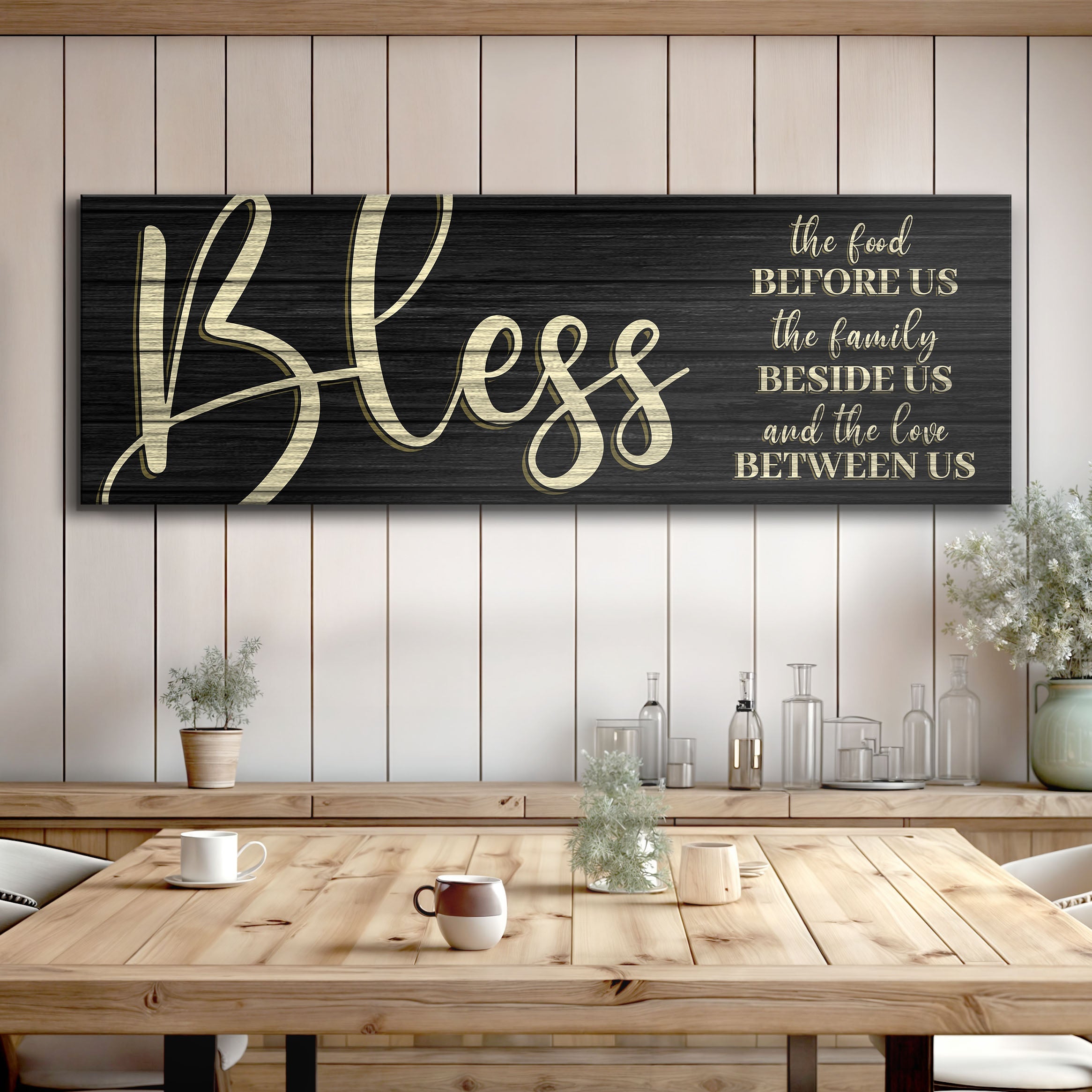 Bless The Food Before Us And The Love Between Us Sign VI
