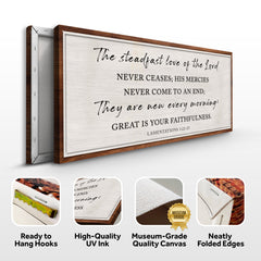 The Steadfast Love Of The Lord Lamentations 3:22-23 Faith Sign