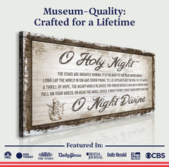 O Holy Night Christmas Sign