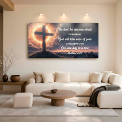 Matthew 6:34 - God Will Take Care of Your Tomorrow Faith Sign