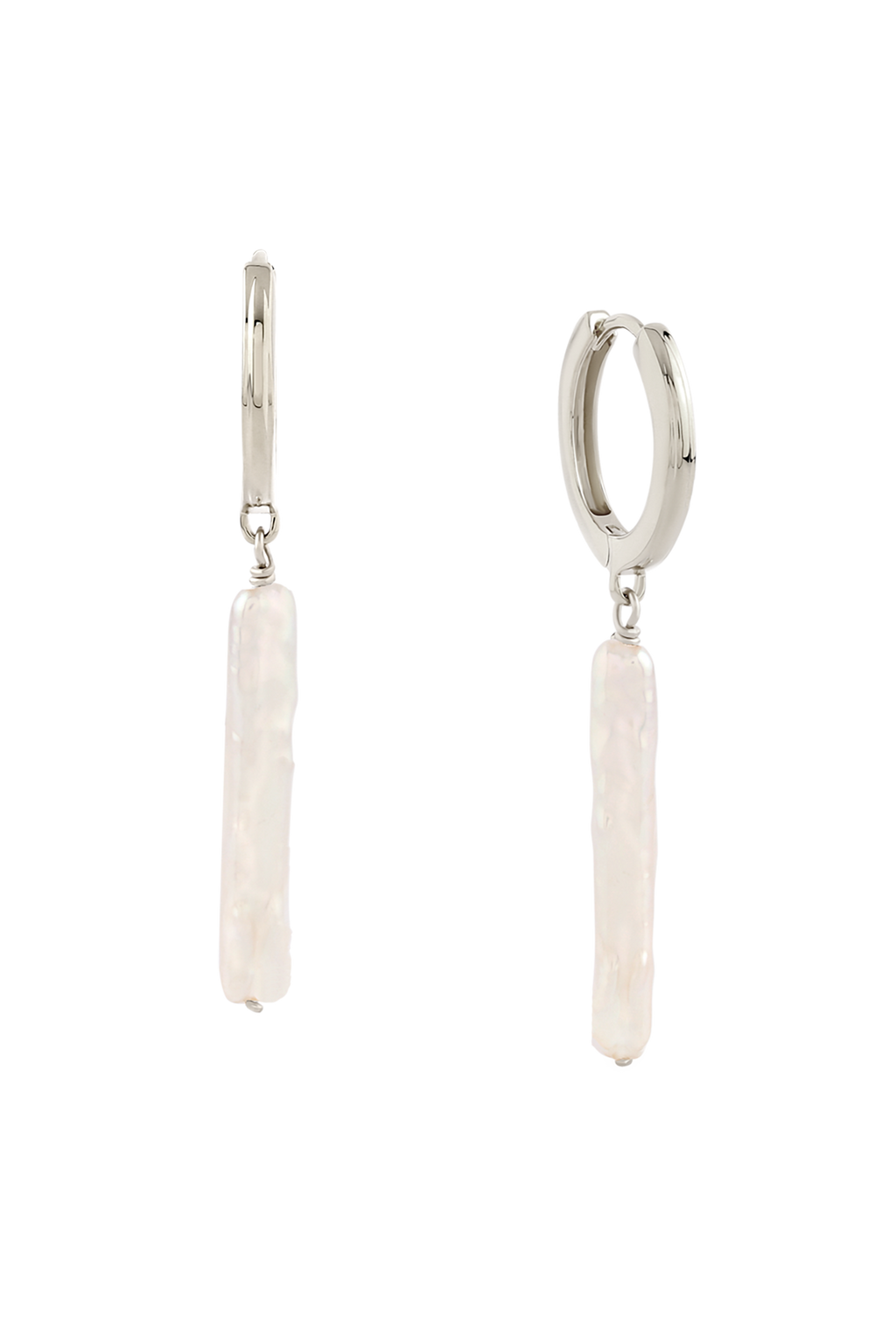Nora Pearl Huggies Sterling Silver
