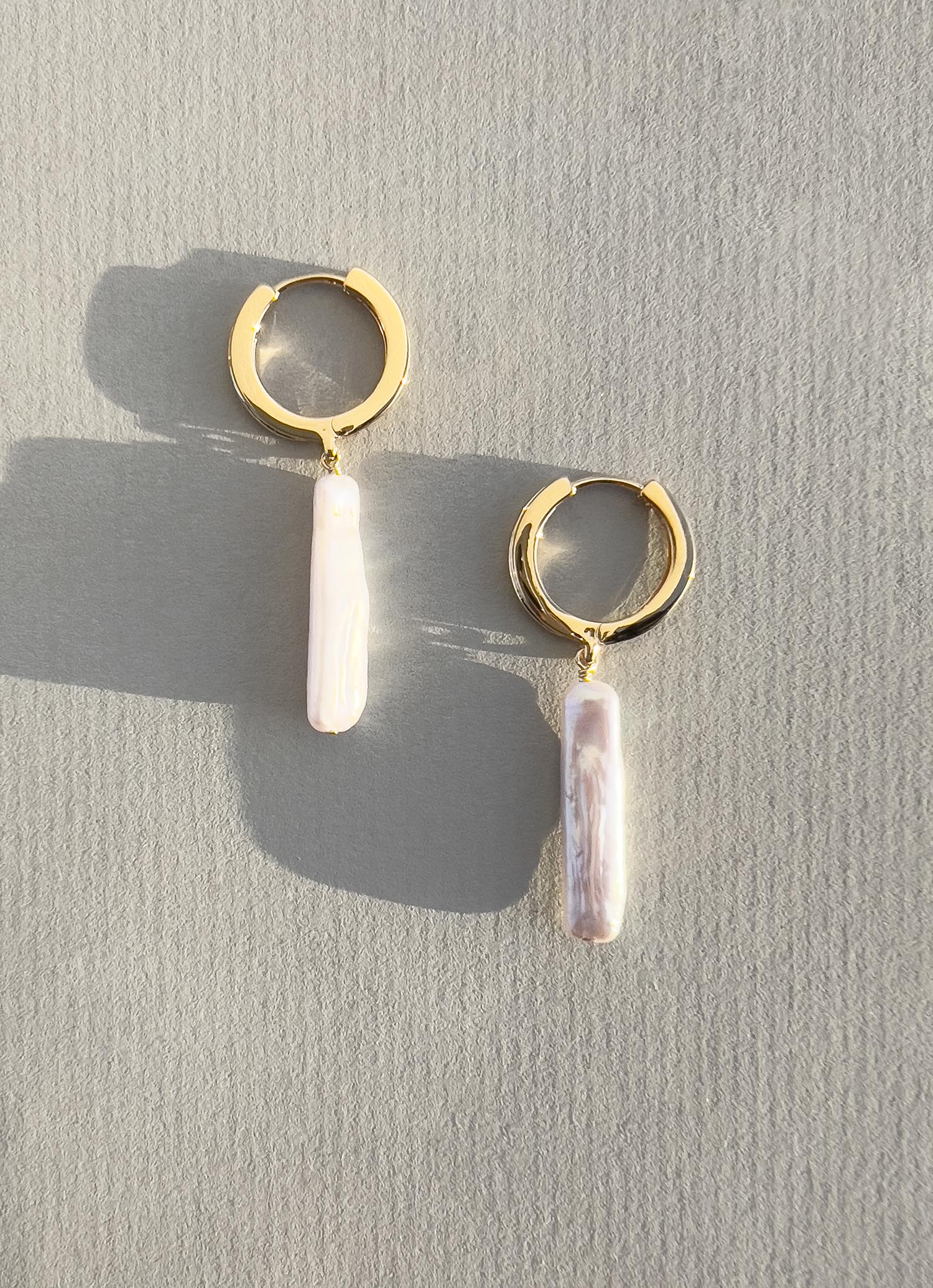 Nora Pearl Huggies 18k On Sterling