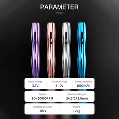 Wireless Tattoo Pen Machine With 2.5MM Stroke Permanent Makeup| Mast P20 (2 Batteries ver.)