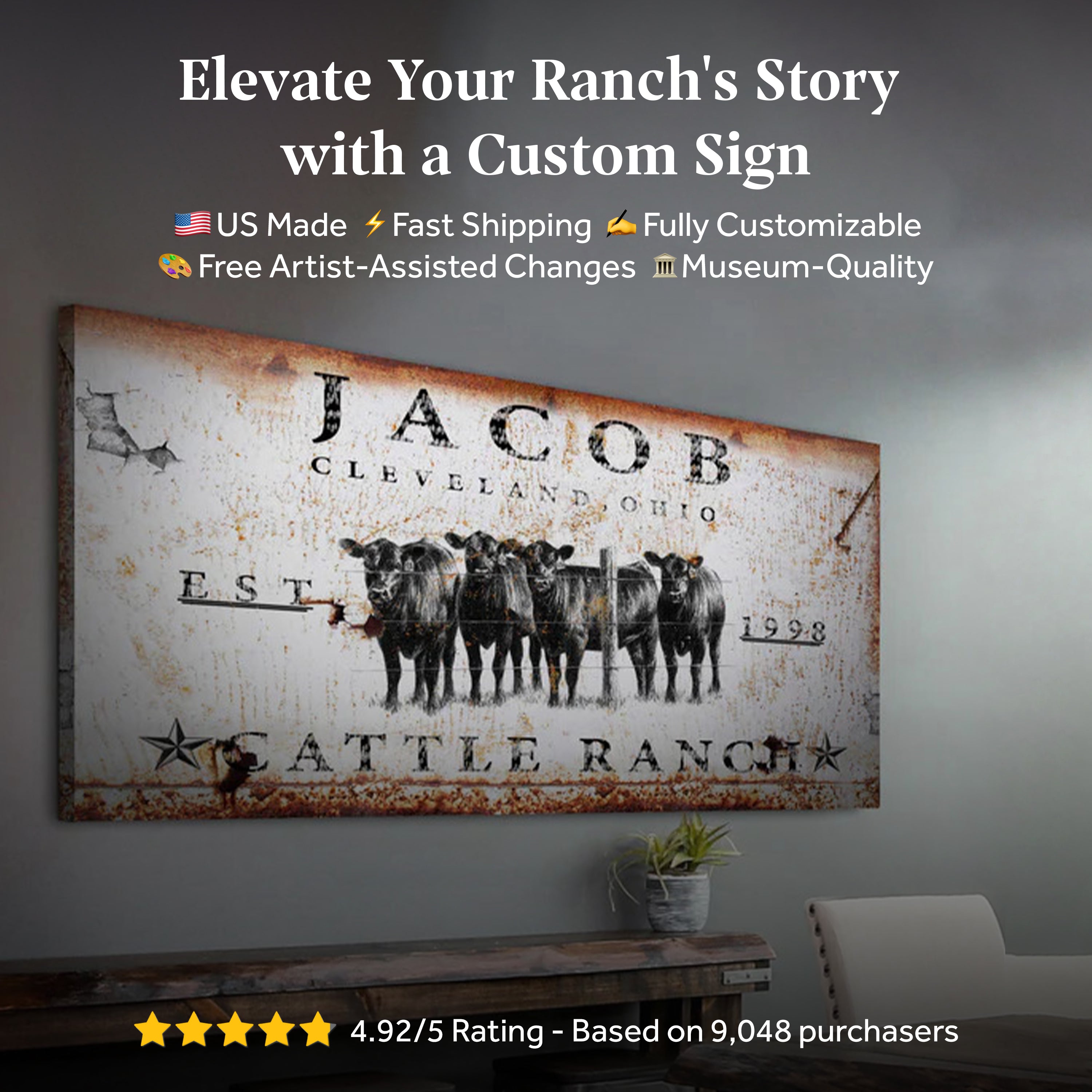 Cattle Ranch Sign X