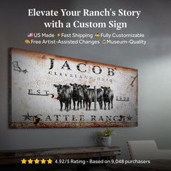 Cattle Ranch Sign X