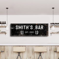 Family Bar Rustic Sign