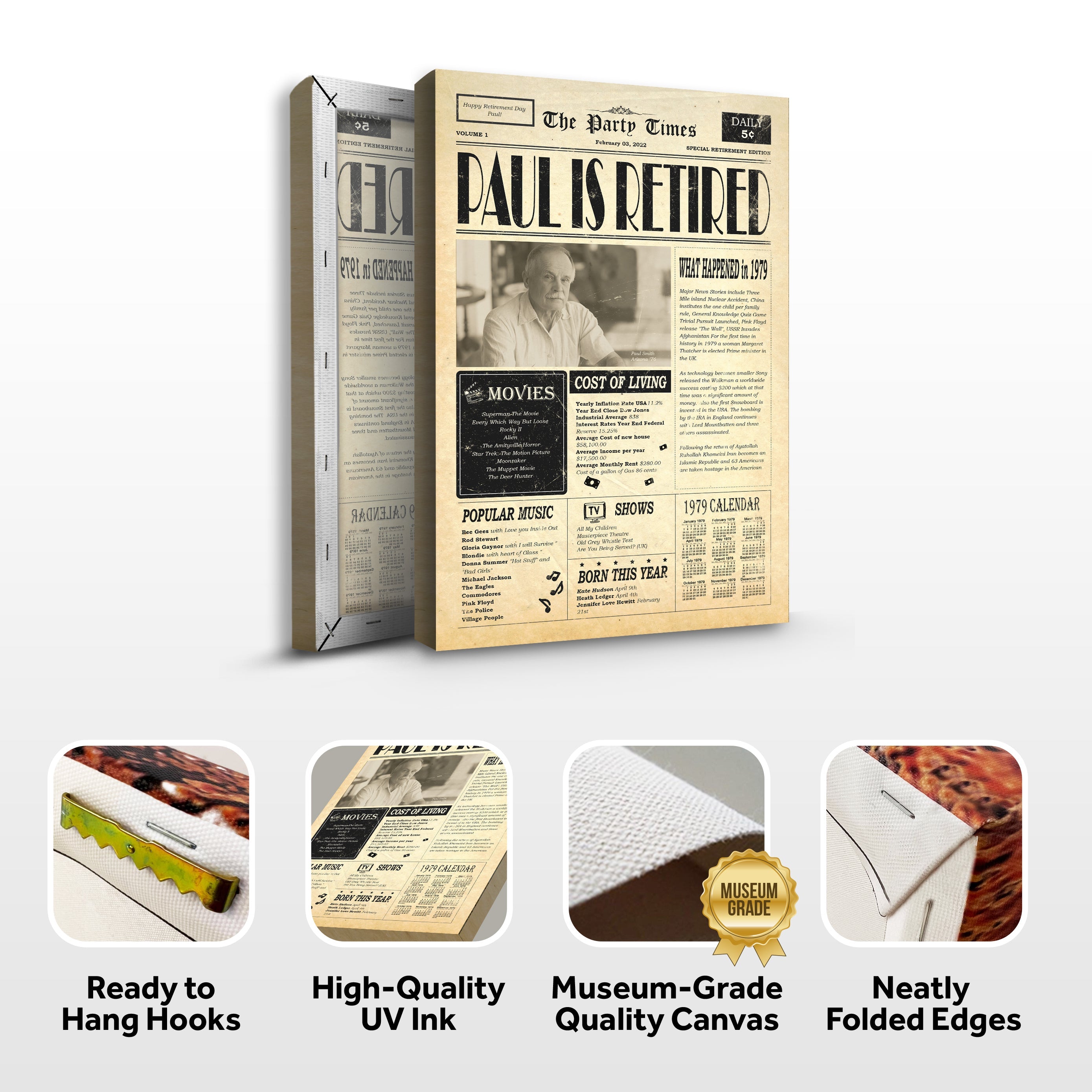 Newspaper Retirement Gift Sign