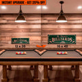 Upgrade Your 12x36 Inches 'Neighborhood Pool Hall Billiards Sign' Canvas To 16x48 Inches