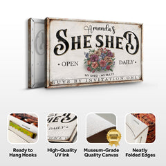 Personalized She Shed Sign XIII