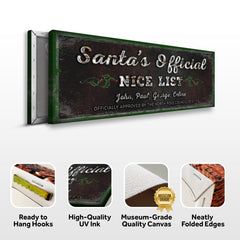 Santa's Official Nice List Sign
