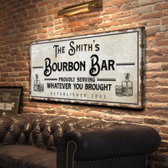 Personalized Bourbon Bar Sign