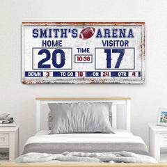 Personalized Football Scoreboard Sign