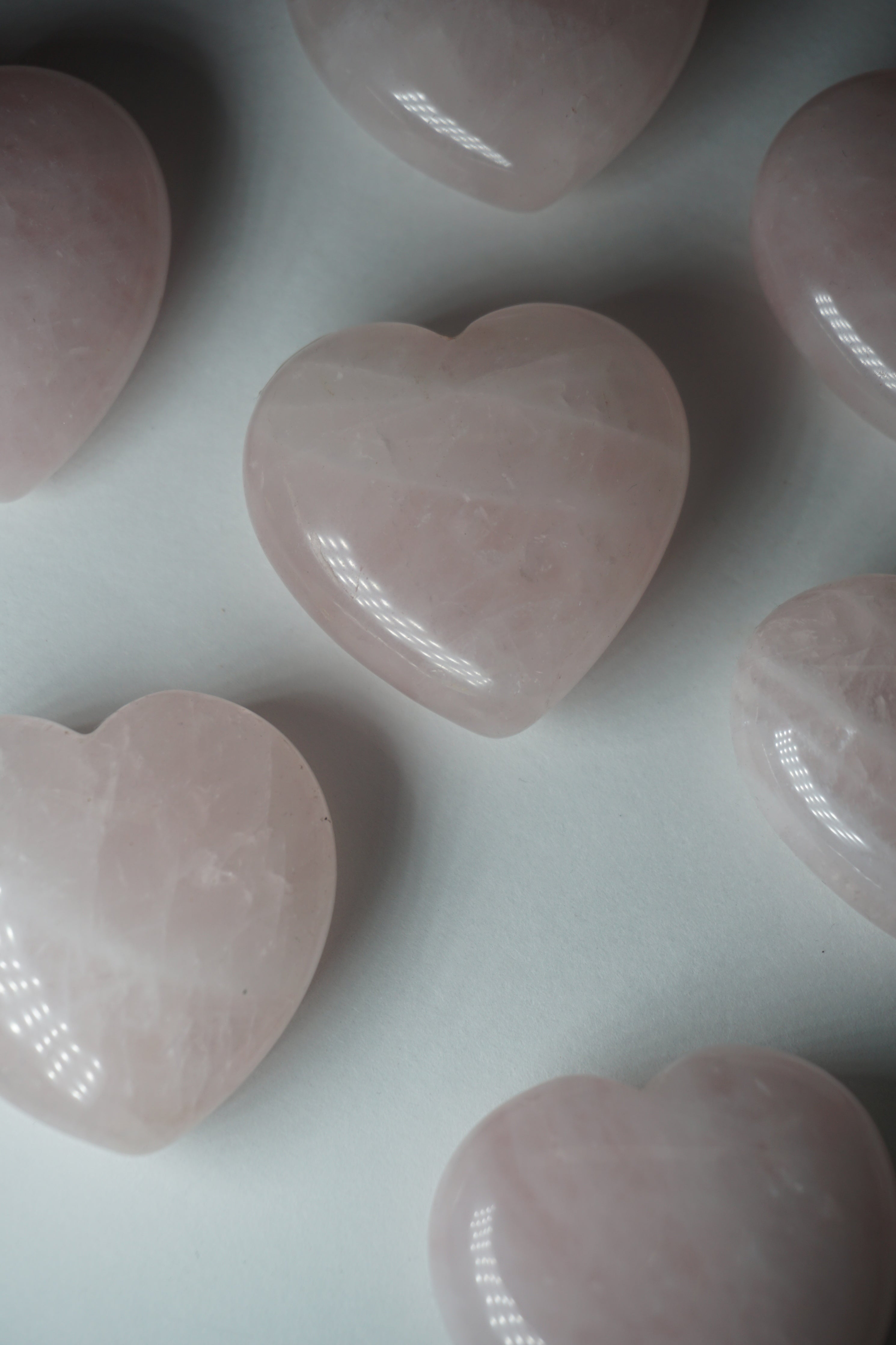 rose quartz crystal heart