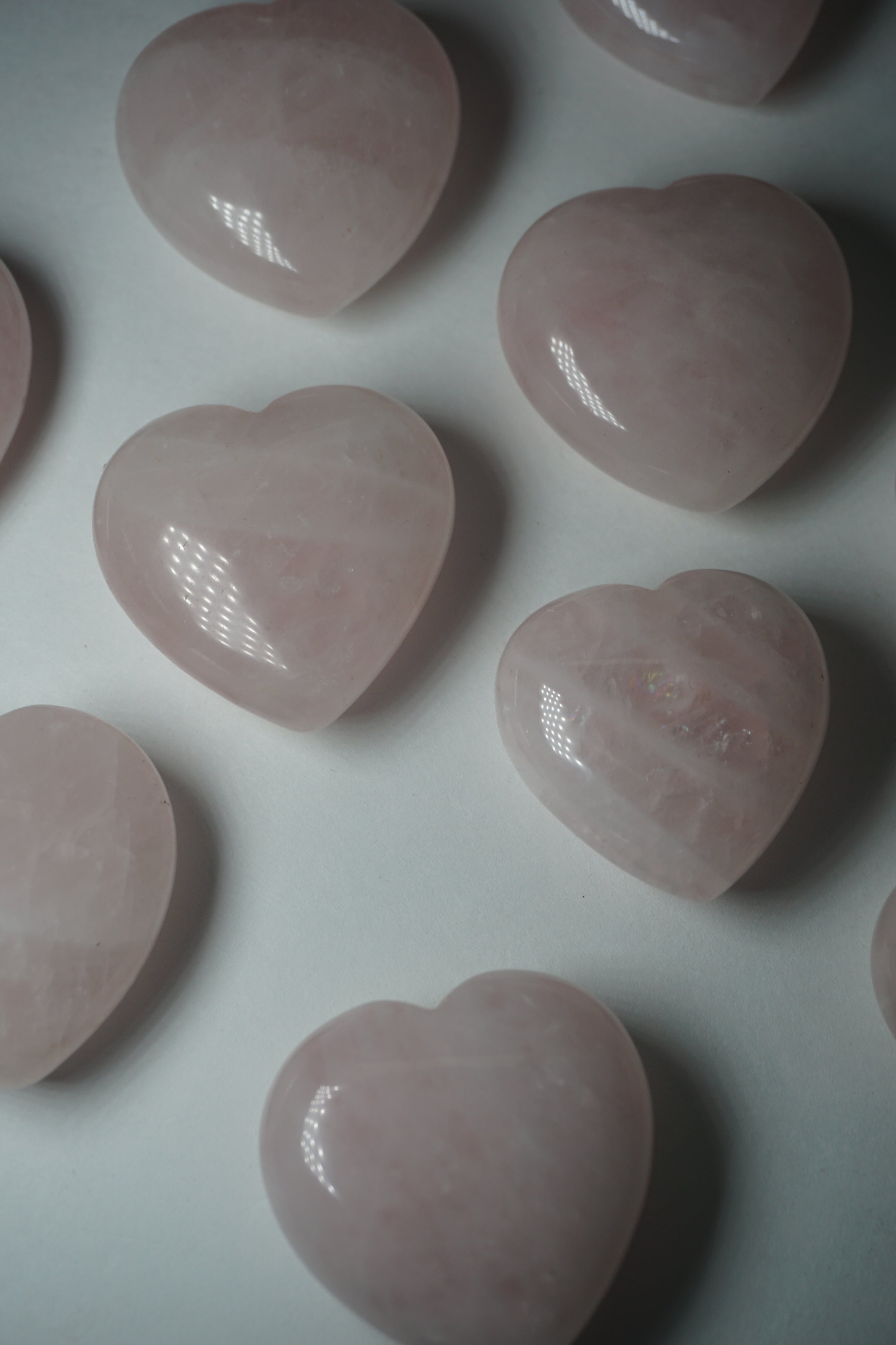 rose quartz crystal heart