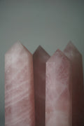 rose quartz crystal tower