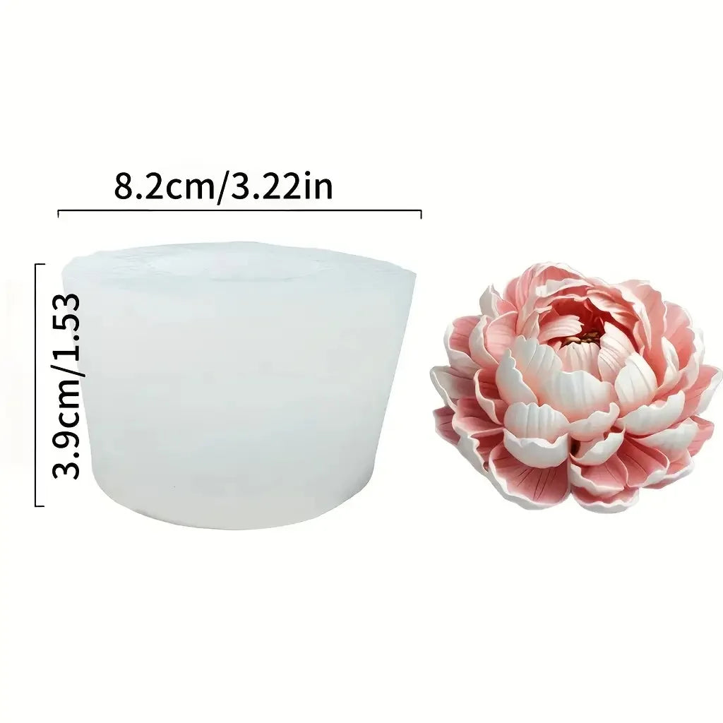 1 Reusable Rose S1-Pack Rose Silicone Mold for Soap, Candle, Clay & Plaster Crafts, Layered Petal Realistic Center, Flexible Reusable DIY Mold