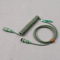 【LANO】Coiled Cable Braided Double-Sleeved Mechanical Keyboard detachable connector use Type-C to C Cable for Mechanical Keyboard