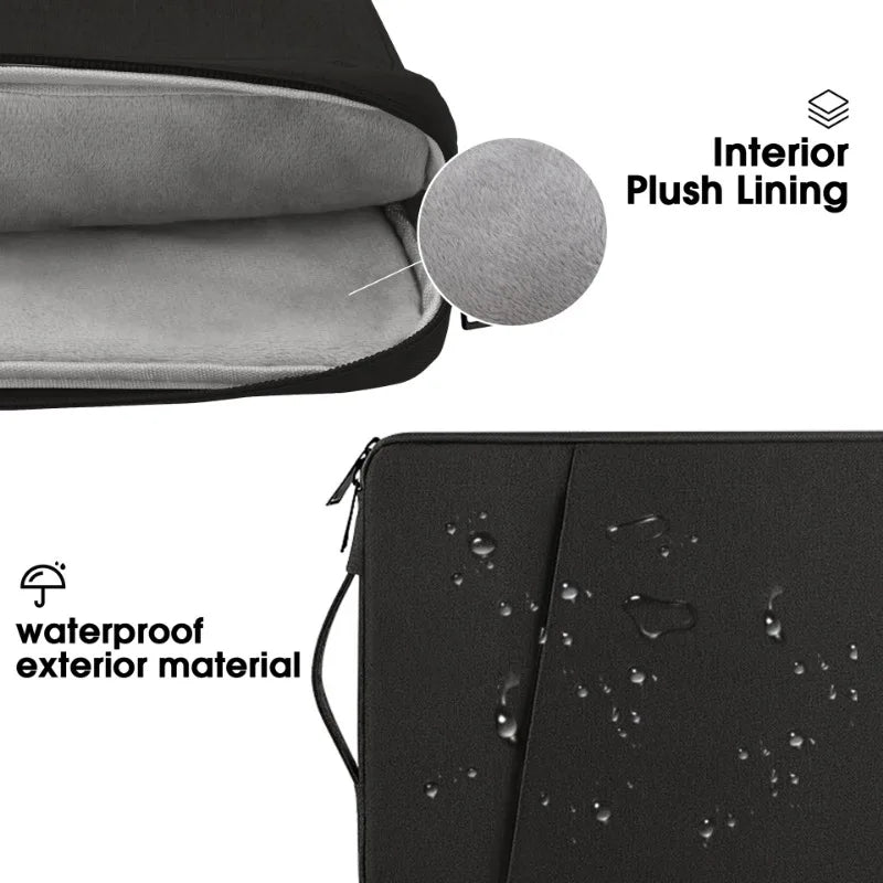 Waterproof Laptop Sleeve 11–16 Inch with Handle — Shockproof