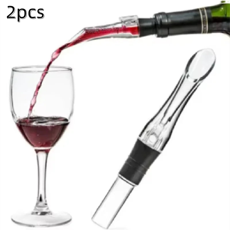 1/2 Pack Wine Aerator Pourer – Fast Aerating Bottle Spout for Red Wine, Drip-Free Pourer and Stopper