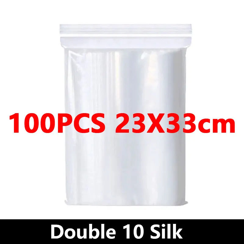 100-Pack Heavy-Duty Clear Resealable Ziplock Bags – Small Plastic Storage Bags for Jewelry, Food & Crafts