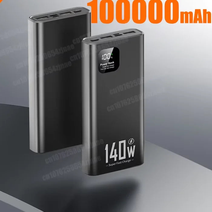 100000mAh 120W Power Bank – USB-C PD 20W Fast Charge, LED Display Portable Battery Pack for iPhone Samsung Xiaomi Tablets