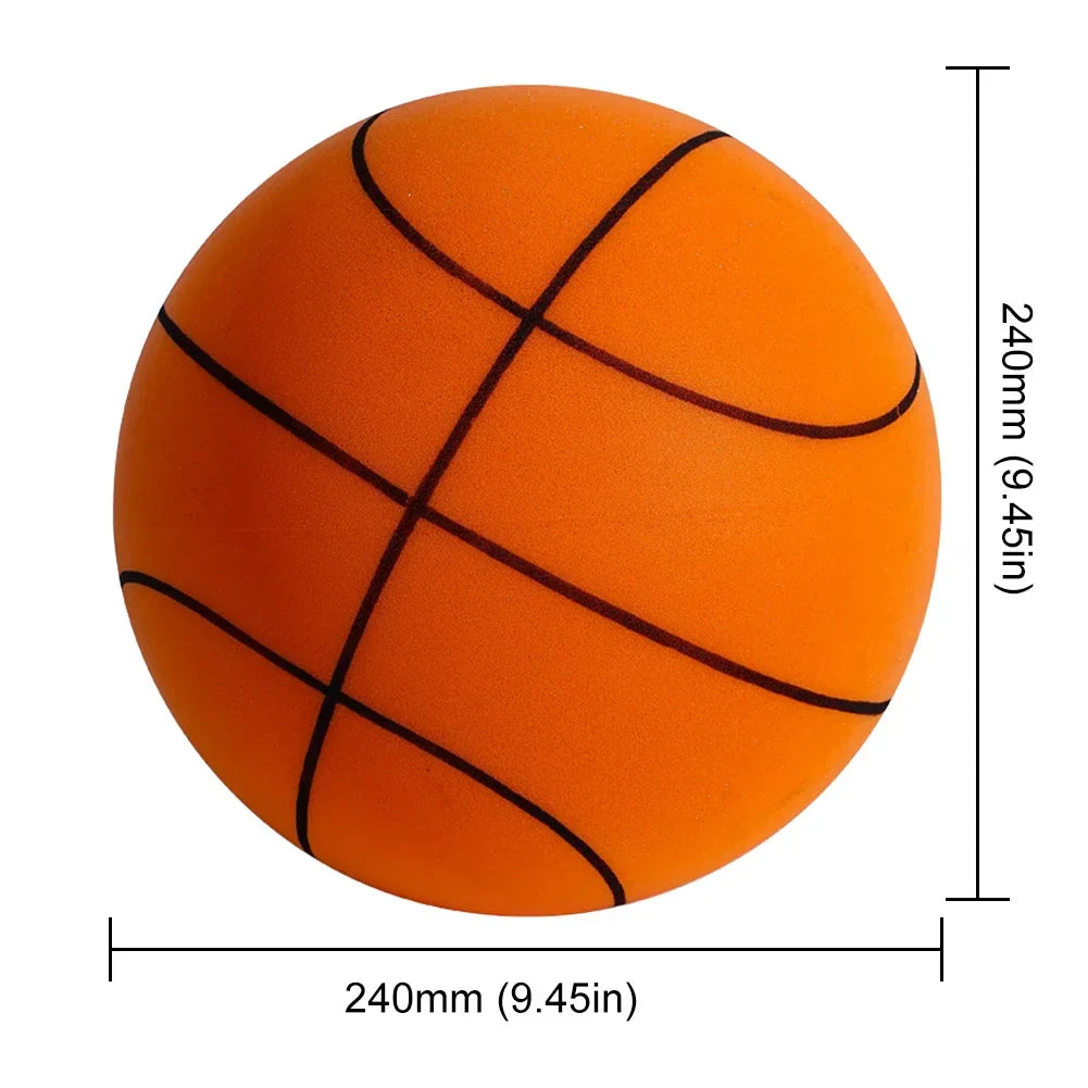 Silent Foam Basketball for Kids — Squeezable Indoor Bounce Ball