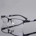 Unisex Half-Frame Reading Glasses - Metal Rectangle Readers for Presbyopia, +1.0 to +3.5 Diopters